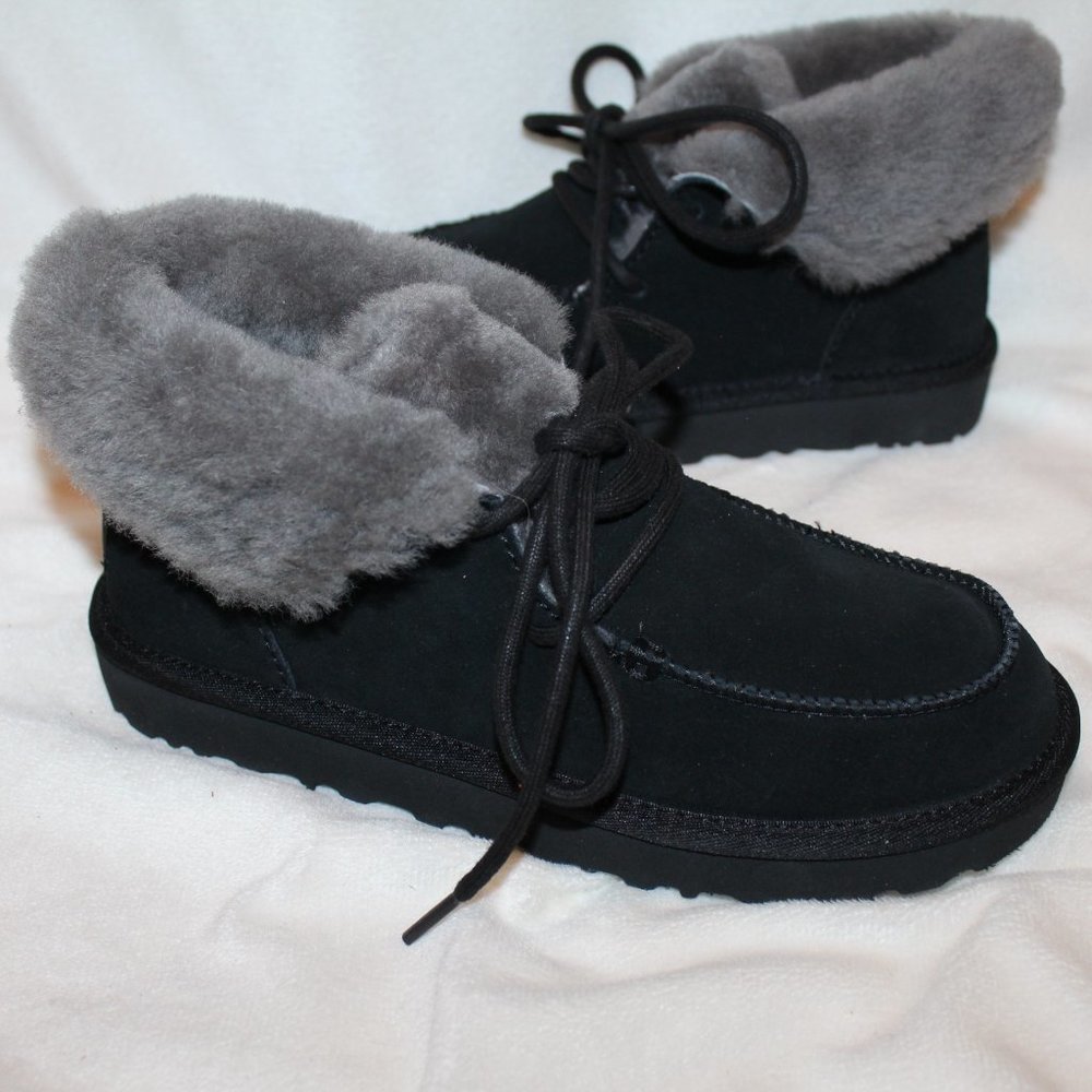 NIB UGG WOMEN'S‎ DIARA SUEDE SHEARLING BOOTIES SLIPPERS
